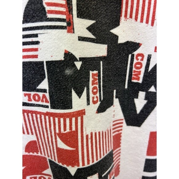 Vintage Volcom Hoodie Eastern Block RARE Med All Over Print Volcom Red Black Y2K - Picture 7 of 13